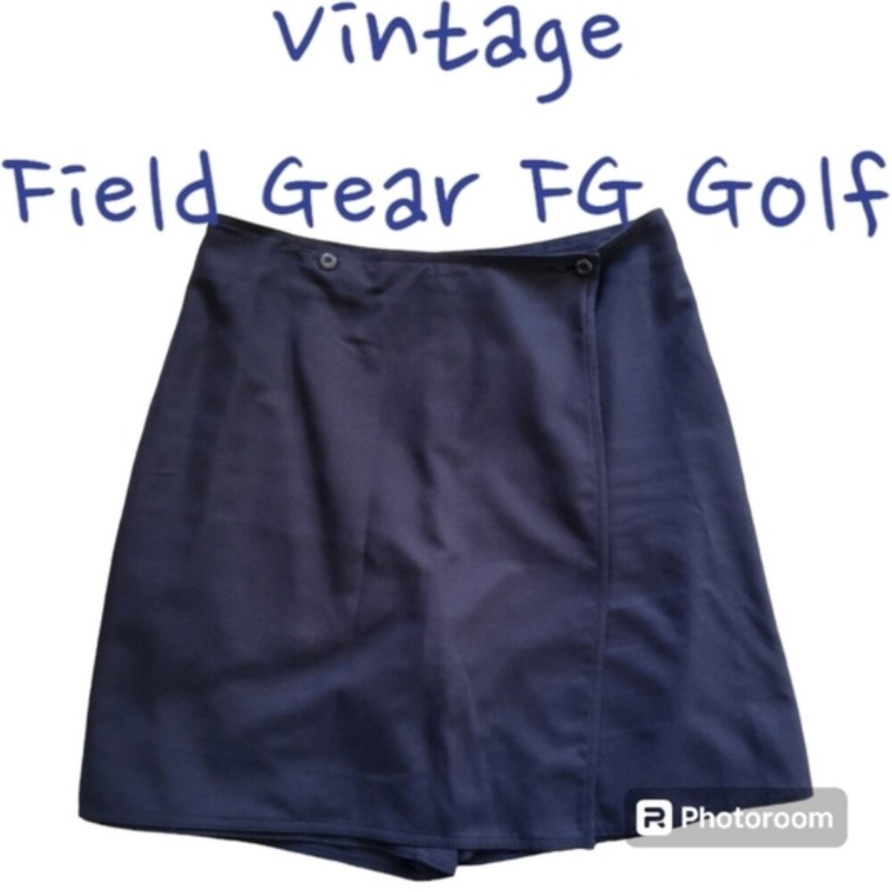 ❤️B2G1 Vintage Made In Taiwan R.O.C Field Gear FG Golf 12 Blue Skort❤️